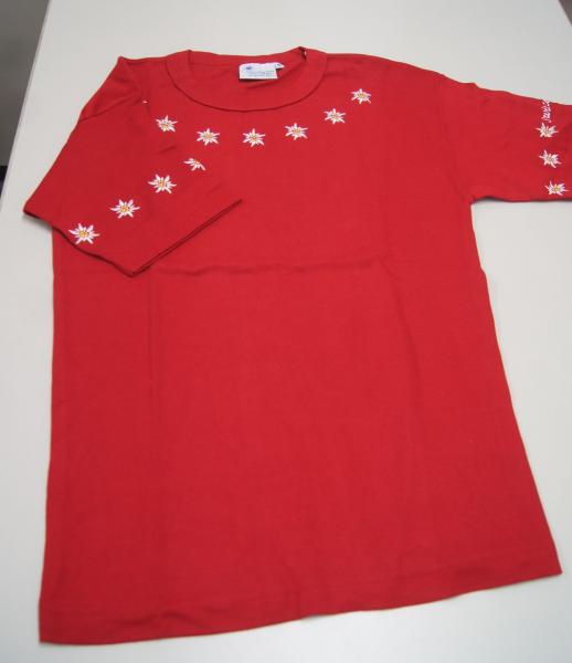 スイス製エーデルワイス　Tシャツ　赤　Mサイズ