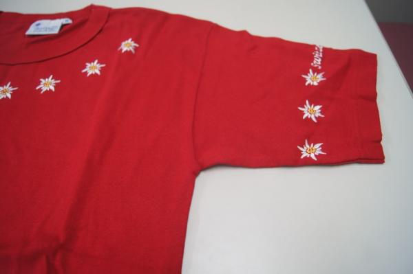 スイス製エーデルワイス　Tシャツ　赤　Mサイズ