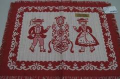 SOLD OUTオーストリアのチロル織り柄のテーブルプレイスマット　赤