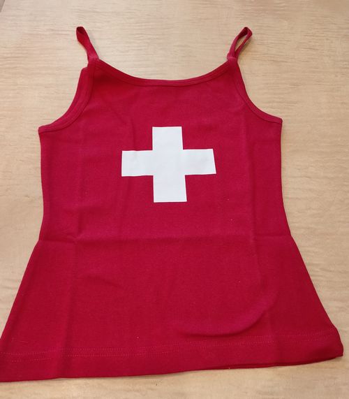 スイス国旗柄タンクトップ　XSサイズ